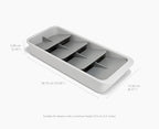 Joseph Joseph DrawerStore Large Tiered Flatware Cutlery Kitchen Drawer Organizer, Holds 48 Pieces, Disassembles for Easy Cleaning, Recycled Plastic - size: Large, style: Flatware Organizer