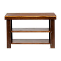 Amazon Basics Sturdy Solid Pine Wood Entryway Bench with Shoe Storage Organizer Rack, Espresso, 10.4"D x 27.56"W x 17.72"H