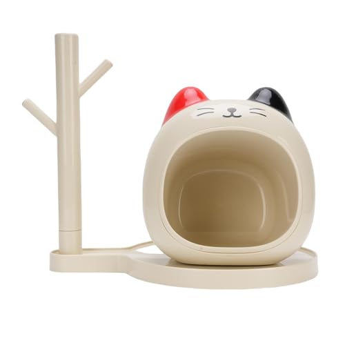 Cat Shaped Anti Slip Plastic Key Tray Lovely Organizer for Entryway Table, Easy to, for Hallways Bedrooms, 12.6x9.1x8.4in