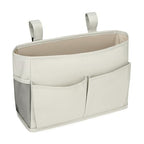 Bedside Storage Organizer Bag Phone Book Magazine Holder Pockets Hanging Storage Bag Sofa Side Pouch Bag(Yellow) - color: Yellow