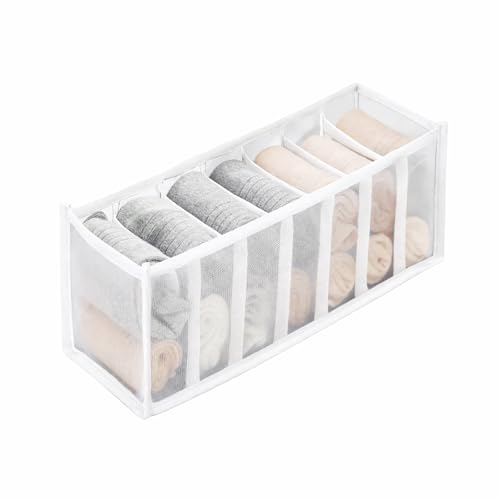 1 Pcs Underwear Storage Box Drawer Underwear Organizer Lingerie Organizer Compartment Storage Box for Wardrobe Drawer Use(White) - color: White-1pc