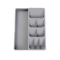 Expandable Kitchen Drawer Organizer Tray, 15.9×10.3×2.2in,Adjustable Silverware Storage for Spoons,Forks,Knives, Compact Cutlery Holder Saves Space(Grey)