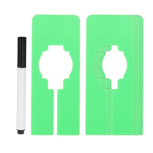 PATIKIL Clothes Dividers for Hanging Clothes, 8 Pack Rectangle Clothing Rack Dividers Blank Labels Sorting Separator with Marker Pen for Closet, Green - color: Green
