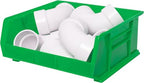 Akro-Mils 30250 AkroBins Plastic Storage Bins, Space-Saving Stackable Bins for Garage, Pantry, Craft Organization, 15" x 16" x 7", Green, 6-Pack - color: Green