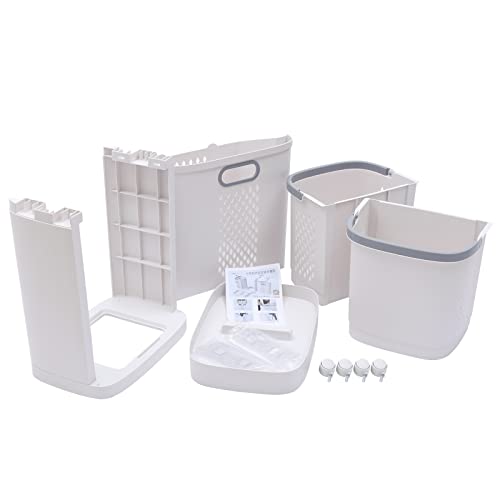 Laundry Basket Organizer Storage Shelf with Frame and Baskets Storage Drawers Unit,Laundry Towel Hamper Cabinet Tower One Part Compartment Sorter Basket(2-Tier,With Wheels) - style: 2-Tier,With Wheels