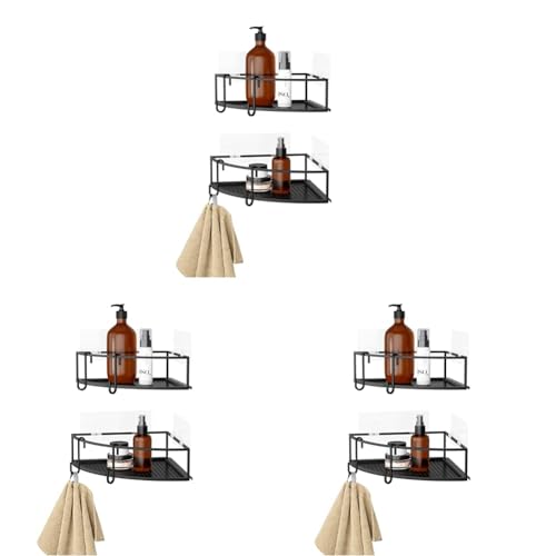 Umbra Cubiko Shower Bin Caddy Set, Corner, Black (Pack of 3) - color: Black, size: Corner (Pack of 3), style: Corner Shelf