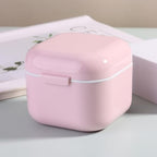 SUTOKAKA 1Pc Plastic Nail Tool Sterilizer Box Nail Drill Bits Cleaning Box Polishing Tools Soaking Tray Manicure Pedicure Storage Container Case - Pink (Pink, 3.15“x3.15“x2.75“) - color: Pink