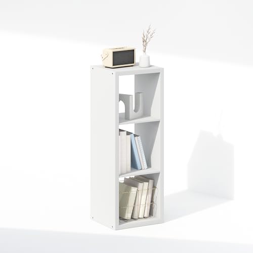Furinno Cubic Closet Organizers and Storage, 3-Cube Closet Organizer, Open Shelf Closet Storage, Extra Thick Frame for Wardrobe, Bedroom, Living Room, White - color: White, size: 3-Cube