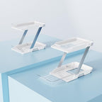 2 Pack Bathroom Organizers and Storage - Multi-Purpose,2-Tier Clear Pull Out Organization for Bathroom,Under Sink,Kitchen,Vanity,Countertop,Cabinet,Pantry & Medicine Cabinet,White