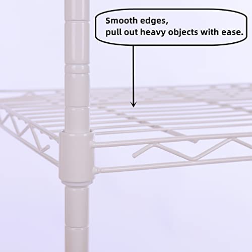 GIOTORENT 6-Tier Storage Shelves Standing Shelving Metal Units, Adjustable Height Wire Shelf Display Rack for Pantry Laundry Bathroom Kitchen 16.6” x 11.8” x 63”, White - color: White, size: 11.8D x 16.6W x 63.0H (6Tier)