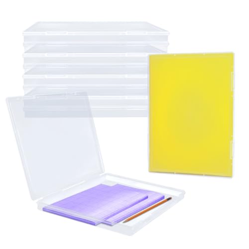 Plastic File Storage Box, 10 Pack Paper Organizer Storage Plastic File Box Scrapbook Storage For Office, Home, Document Organizer (8.58 x 6.1 x 0.67 inches)