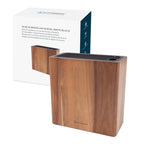 KITCHENDAO XL Acacia Wood Universal Knife Block with Slots for Scissors and Sharpening Rod, Safe, Space Saver Knives Storage Stand Display without Knives, Unique Slot Design to Protect Blade - color: XL-Acacia Wood