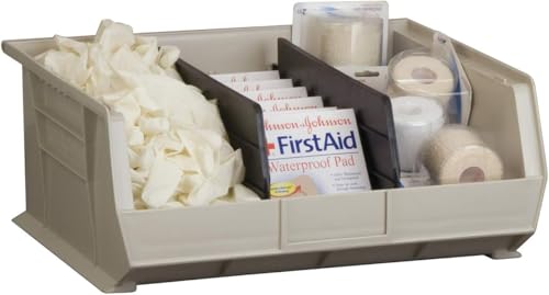 Akro-Mils 30250 AkroBins Plastic Storage Bins, Space-Saving Stackable Bins for Garage, Pantry, Craft Organization, 15" x 16" x 7", Clear, 6-Pack - color: Clear
