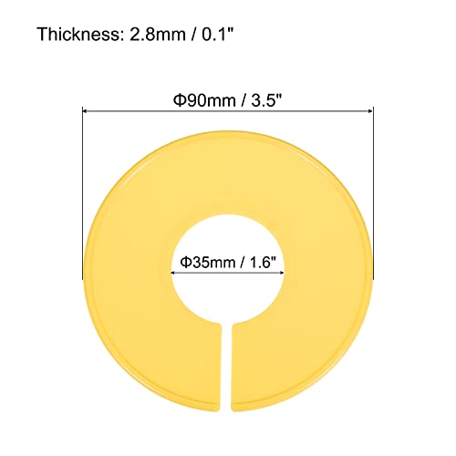 PATIKIL Clothes Dividers 20 Pack Blank Clothing Rack Size Sorting Reusable Wardrobe Round Hanger Separator, Yellow - color: Yellow