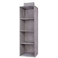 Tinyuet Hanging Closet Organizer, 4-Shelf Collapsible Hanging Closet Shelves, Hanging Organizer for Closet & RV, 31.5" H X 10.6" W X 10.6" D - Gray