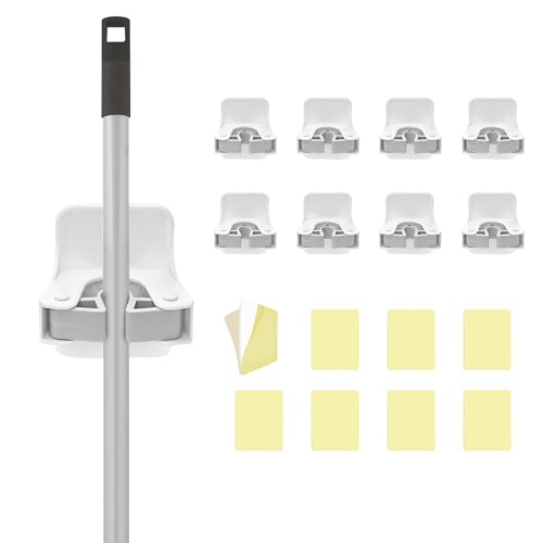Superio Broom Organizer, Single Plastic Broom & Mop Organizers (Plastic, 8) - size: 8