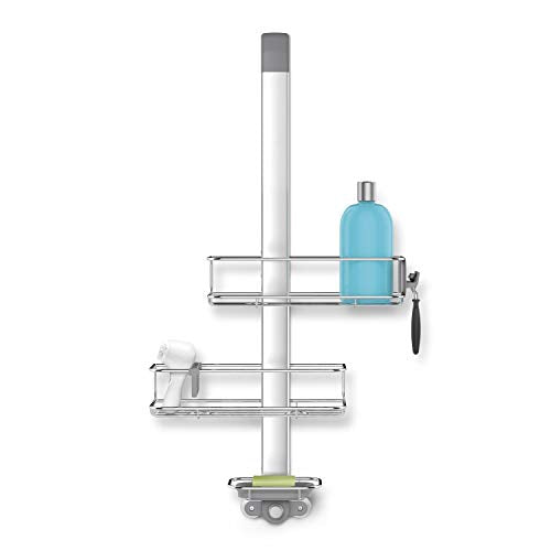 simplehuman Over-Door Shower Caddy, Stainless Steel and Anodized Aluminum - style: Over Door