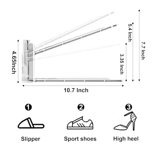 CiBiZi Clear Shoe Slots Organizers 12Pack Shoe Stacker Organizer for Closet Shoe Stackers for a Pair of Shoes Shoe Display Shelf Shoe Rack Holders Space Saver Organizador de Zapatos (Clear) - color: Clear, size: 12 Pack