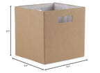 DII Collapsible Polyester Storage Cube, Solid, Lightweight and Durable, Small Square, 11x11x11, Stone - color: Stone, size: Small Square, 11x11x11"