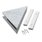 Palisade Vinyl Waterproof Corner Shower Shelf in Polar Frost - color: Polar Frost