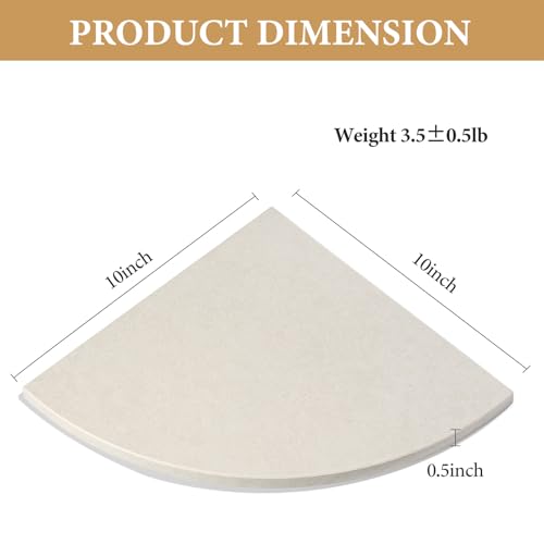 Koville Beige Natural Marble Corner Shower Shelf for Bathroom, 10'' Polished Marble Corner Shelves for Bath, Wall Mounted Stone Corner Shower Caddy, No Drilling Adhesive Shower Shelf - Rigel Yellow - color: Rigel Yellow, size: 1-Layer