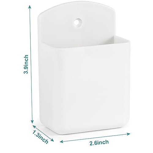 6 Pcs Remote Control Holder Wall Mount, TV Remote Controller Holder - Self Adhesive Marker Holder Wall Mount Pen Holder Storage Organizer for Home Office School(White) - color: white-6pcs