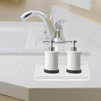 Bigfety Acrylic Bathroom Tray for Counter, Handmade Clear Trays Sturdy Organizer for Cup, Sponge, Soap, Plant (Medium, Clear) - size: 9.7" x 5.9" x 0.9"