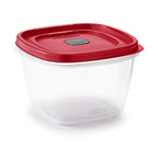 Rubbermaid Easy Find Vented Lid Food Storage Containers 7-Cup Red - color: Red, size: 7 Cup