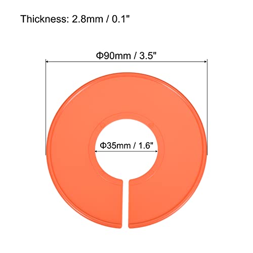 PATIKIL Clothes Dividers 10 Pack Blank Clothing Rack Size Sorting Reusable Wardrobe Round Hanger Separator, Orange - color: Orange