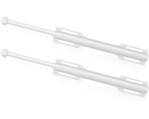 FIRJOY 12" Valet Rod for Closet Pull Out (2 Pack, White) - color: White, size: 2 Pack