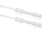 FIRJOY 12" Valet Rod for Closet Pull Out (2 Pack, White) - color: White, size: 2 Pack