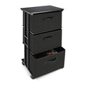 MAX Houser Dresser Storage with 3 Drawers, Fabric Dresser Tower, Vertical Storage Unit for Bedroom, Closet, Office, Black - color: Black5