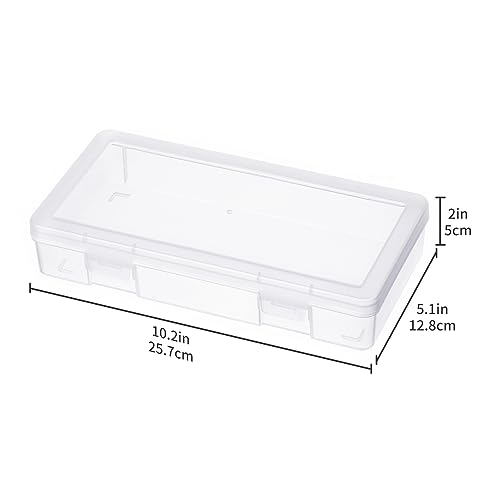 novelinks Plastic Small Storage Bins with Lids for Organizing, Mini Clear Storage Containers and Stackable Storage Box Organizer for Pencil Boxes, Task Boxes, Crayon Boxes (9 Pack Medium) - color: 9 Pack Medium -Clear
