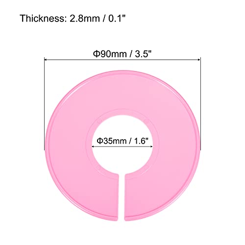 PATIKIL Clothes Dividers 20 Pack Blank Clothing Rack Size Sorting Reusable Wardrobe Round Hanger Separator, Pink - color: Pink