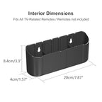 suptek Remote Control Holder Wall Mount，Hole-Free TV Remote Holder for 3 or 4 Remotes, Black, Quantity 2，S4B2 - color: Black-2 Pack