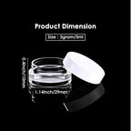 50 Pack 3 Gram Sample Containers with White Lids, Small Plastic Cosmetic Jars, Makeup Travel Container Jar for Cream, Bead, Eye Shadow, Lotions, Powders, Glitters Lip Gloss with Labels,Spatulas - color: White Lid, size: 0.1 Ounce
