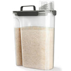 Viretec Rice Storage Container, 10 to 20lb Dry Food Airtight Dispenser, Pet Dog Cat Food Canister, BPA Free Clear Plastic Kitchen and Pantry Organization Bin for Oatmeal, Cereal, Pasta, Flour Grey - color: 10L/Grey