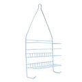 Treasure Gurus Hanging White Metal Shower Head Caddy Bathroom Storage Wall Mount Bath Organizer Rack