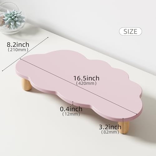 AFOOYO Monitor Stand Riser,Cloud Shape Wood Computer Monitor Stand, 16.5IN Monitor Stand Riser, Multi-Purpose Desktop Organizer Riser for Computer,Laptop,Printer,TV,Purple - color: Purple, size: Cloud