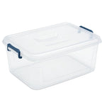 Tribello Plastic Storage Bins with Lids, Clear Stackable Storage Containers - 21 Qt