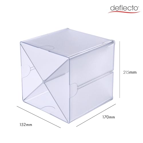Deflecto Stackable Cube Organizer - X Divider, Clear (350201-AMZ) - style: Cross Divider