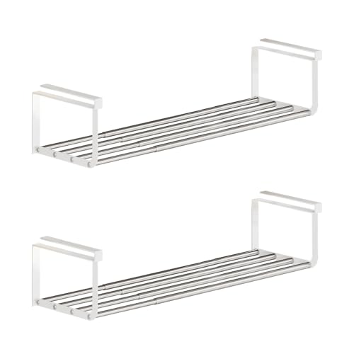 Expandable Shoe Rack Organizer - Adjustable Shoe Rack & Under Cabinet Shelf - for Shoe or Clothing Storage and Organization, Under Shelf Storage (Stainless,2Pcs) - color: Stainless, size: 2 Pack