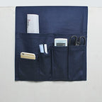 Sofa Armrest Organizer, Armchair Caddy Remote Control Holder for Recliner Couch Arm Chair Caddies with 5 Pockets for Magazine Tablet Phone TV Remotes,Navy,31x83cm - color: Navy