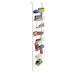 ClosetMaid 97535 Wall or Door Adjustable (8) Basket Organizer, 6.614-Inch D x 77.165-Inch H x 17.992-Inch W, White - style: Basket Organizer