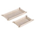 Navaris 2 x Empty Tray for Keys, Coins, Mobile Phones, Jewellery – Entrance Table for Office Bedside Tables - color: Beige