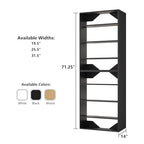 ROOMTEC Modular Closet System, 31.5" Shelf Closet Tower Wall-Mounted Closet Organizer, Wooden Tower for Walk-In Closets, Wardrobe Storage Kit, Black - size: 31.5" Wide, style: Model 10