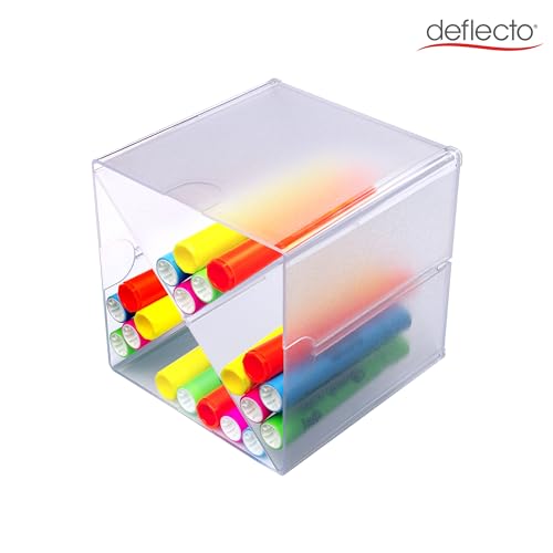 Deflecto Stackable Cube Organizer - X Divider, Clear (350201-AMZ) - style: Cross Divider