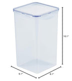 LOCK & LOCK Easy Essentials Food lids/Pantry Storage/Airtight containers, BPA Free, Square-16.9 Cup-for Chips, Clear (Pack of 3) - size: 16.9 Cup (Pack of 3)