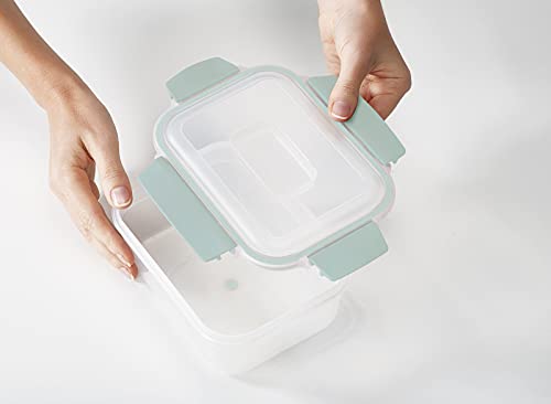 Joseph Joseph Nest Lock, 10 Piece Plastic Food Storage Container set with lids, Leak Proof, Airtight, Space Saving, Kitchen Storage, BPA free - Sage Green - color: Green, size: Rectangular, style: 10pc