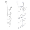 4 Tier Lid Organizer - No Drilling Wall Mounted Pot Cover Rack - Stainless Steel Lid Holder for Kitchen Cabinet